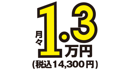 月額1.2万円～税込13,200円